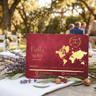 Carte personnalisée de voyage d'amour Mariage