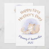 Carte personnalisée du jour de la première mère (Devant / Derrière)