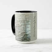 Carte personnalisée du New Hampshire | Mug Coastal (Devant gauche)