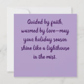 Carte personnalisée du phare de Noël Whimsical (Dos)