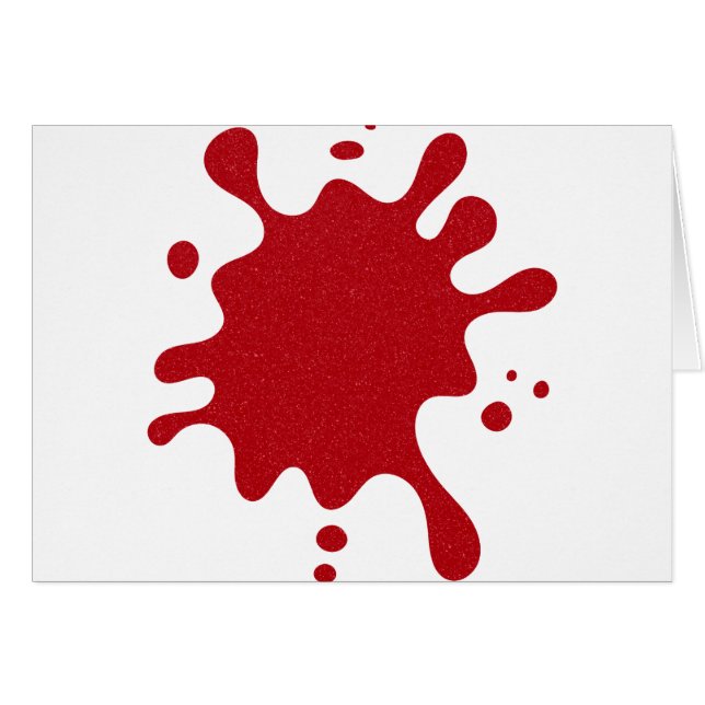 Carte personnalisée éclaboussure rouge tomate sur  (Devant horizontal)