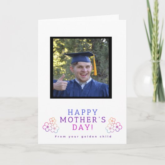 Carte personnalisée "Enfant d'or" (Devant)