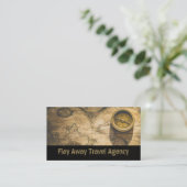 Carte personnalisée et photo de boussole (Debout devant)