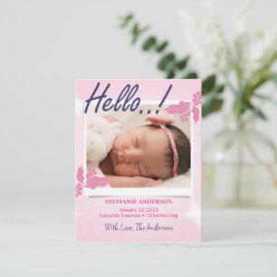 Carte personnalisée faire-part de naissance