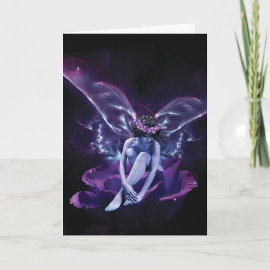 Carte personnalisée Fairy rose (Devant)