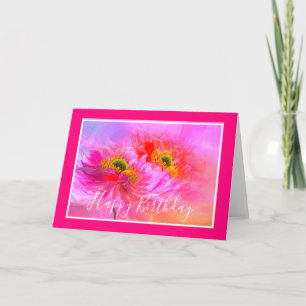 Carte personnalisée fantaisie florale