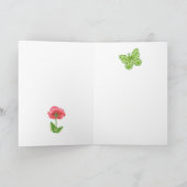 Carte personnalisée Fleur de naissance Août Craie (Intérieur)