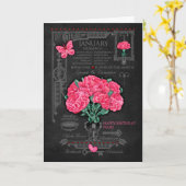 Carte personnalisée Fleur de naissance janvier Cra (Fleur jaune)