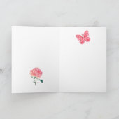 Carte personnalisée Fleur de naissance juin Craie (Intérieur)