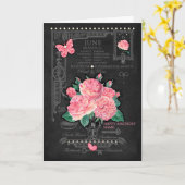 Carte personnalisée Fleur de naissance juin Craie (Fleur jaune)