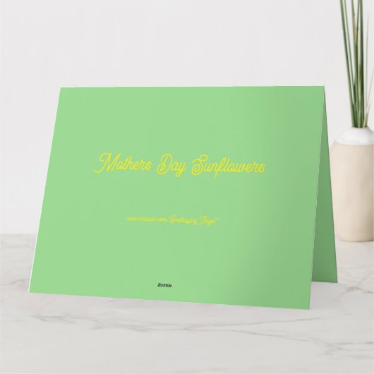 Carte personnalisée Fleurs de soleil Fête des mère (Dos)