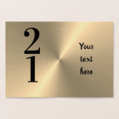 Carte personnalisée Gold 21e anniversaire (Intérieur)