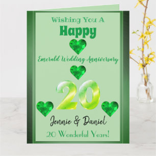 Carte personnalisée Happy 20e anniversaire de Mari