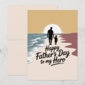 Carte personnalisée « Joyeuse fête des pères à mon (Devant / Derrière)