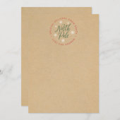 Carte personnalisée Kraft Brown pour livraison spé (Devant / Derrière)