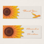 Carte personnalisée Merci de tournesol (Devant & derrière)