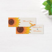 Carte personnalisée Merci de tournesol (Bureau)