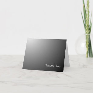 Carte personnalisée Merci noir Guy Grad