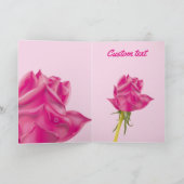 Carte personnalisée Merci rose (Intérieur)