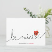 Carte personnalisée moderne minimaliste Valentine  (Debout devant)