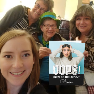 Carte personnalisée Olivia avec photo d'anniversai