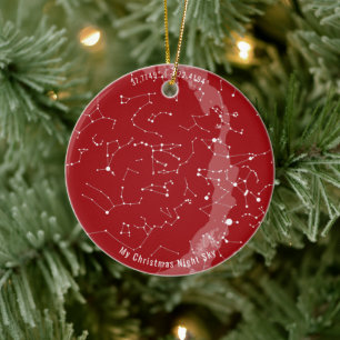 Carte personnalisée - Ornement de Noël en céram