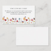 Carte personnalisée papillon et fleur sauvage (Devant / Derrière)