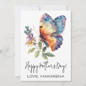 Carte personnalisée Papillon pour la fête des mère (Devant)