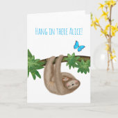 Carte personnalisée "pendre dedans" maman & bébé p (Fleur jaune)