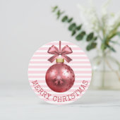 Carte personnalisée Pink Joyeux Noël (Debout devant)