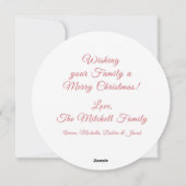 Carte personnalisée Pink Joyeux Noël (Dos)