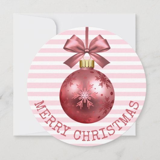 Carte personnalisée Pink Joyeux Noël (Devant)