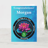 Carte personnalisée pour anniversaire de sobriété (Devant)