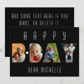 Carte personnalisée pour Anniversaire moderne 4 Ph (Devant / Derrière)