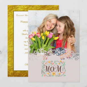 Carte personnalisée pour la fête des mères avec ph