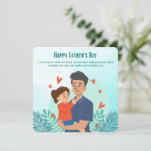 Carte personnalisée pour la fête des pères (Debout devant)