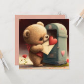 Carte personnalisée pour la Saint-Valentin (Devant/Arrière en situation)