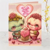 Carte personnalisée pour la Saint-Valentin (Fleur jaune)