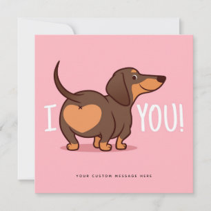 Carte personnalisée pour l'amour des chiens Dachsh