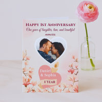 Carte personnalisée pour le 1er anniversaire de na