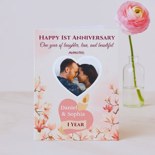 Carte personnalisée pour le 1er anniversaire de na
