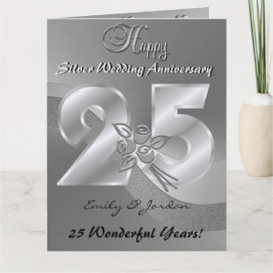 Carte personnalisée pour le 25e anniversaire du Ma
