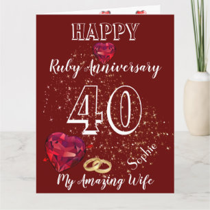 Carte personnalisée pour le 40e anniversaire de Ru