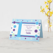 Carte personnalisée pour le premier anniversaire ! (Fleur jaune)