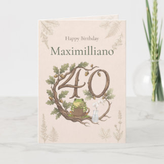 Carte personnalisée pour les 40 ans de Zochi