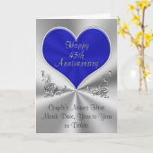 Carte personnalisée pour les 45 ans de mariage (Fleur jaune)