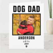 Carte personnalisée pour papa de chien avec photo (Devant)