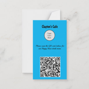 Carte personnalisée QR Code Restaurant Happy Hour 