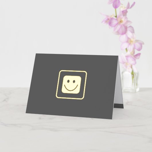 Carte personnalisée Real Gold Foil Smile (Orchidée)