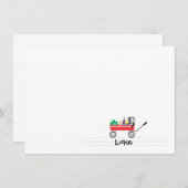 Carte personnalisée Red Wagon Flat Note (Devant / Derrière)